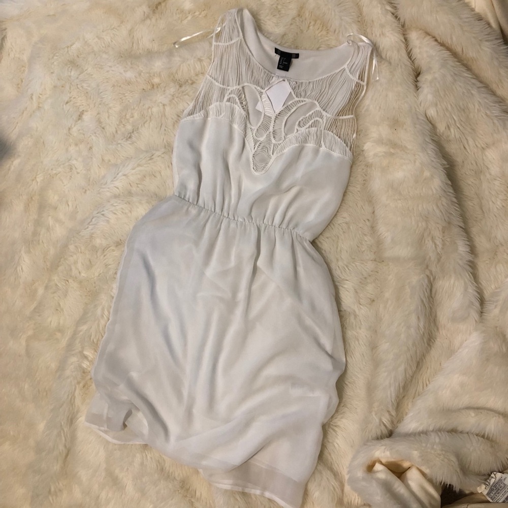 White Croquet Neckline Cover Up